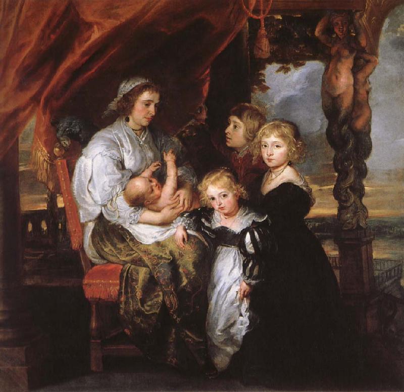 Peter Paul Rubens Deborah Kip Sir Balthasar Gerbiers wife, and her children France oil painting art
